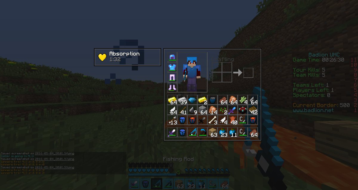 Jack_TMG4's tweet photo. Valler at the end of a mini (diamondless goldless) GG - I died to a enderman at the start xD https://t.co/bzUXSUNxZO
