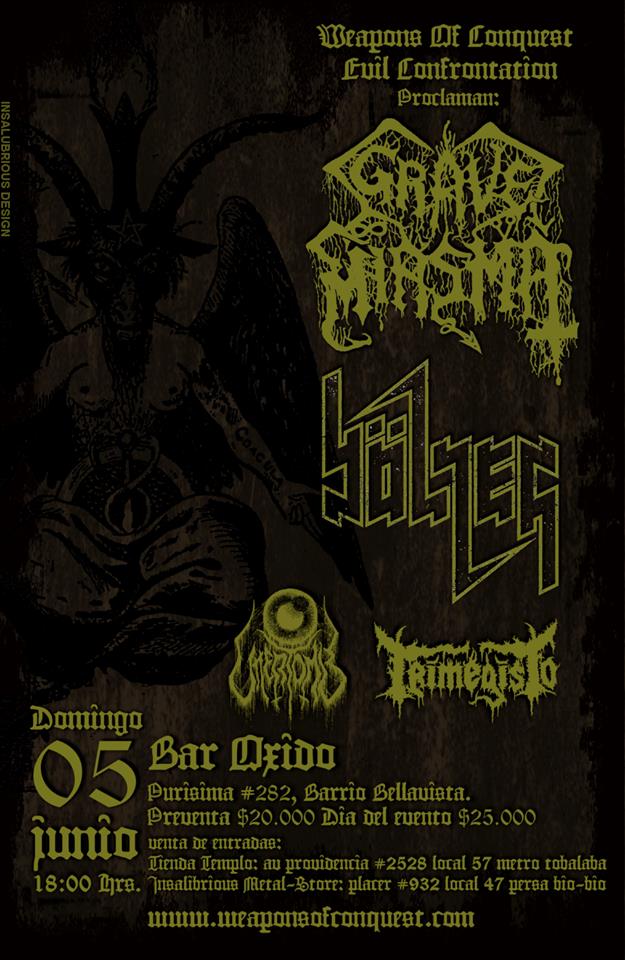 Grave Miasma, Bolzer, Uttertomb y Trimegisto en el Óxido, 5 de junio