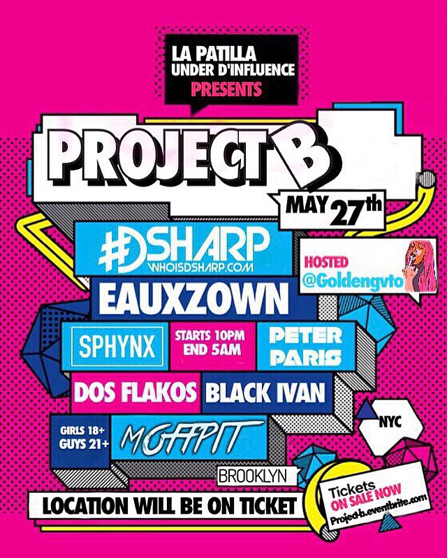 Underdinfluence's tweet photo. Tickets are selling fast! May 27th | crazy lineup. #ProjectBParty https://t.co/RlycQq3arm