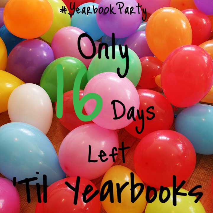 SantaFeYB's tweet photo. Only 16 more days until the #YearbookParty be prepared to be amazed. Buy your yearbook tomorrow at lunch https://t.co/6WBGr3EZOv