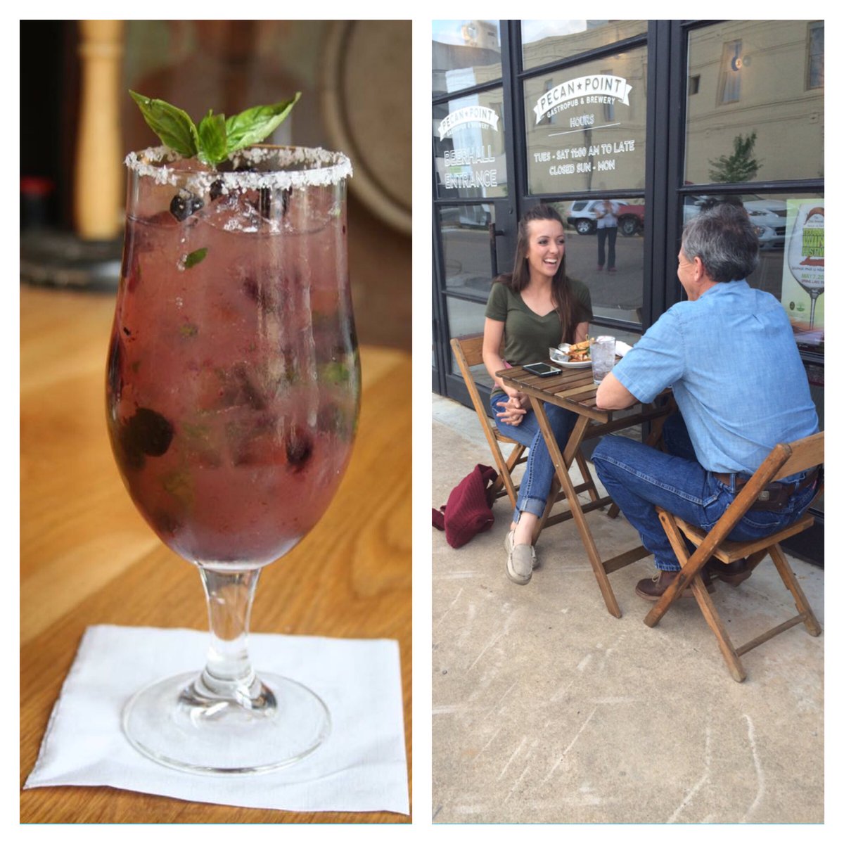 PecanPointTXK's tweet photo. Outside dining + good drinks = a good ole time! Join us at 213 Main St. Texarkana, Tx! https://t.co/gYPuyKbROm