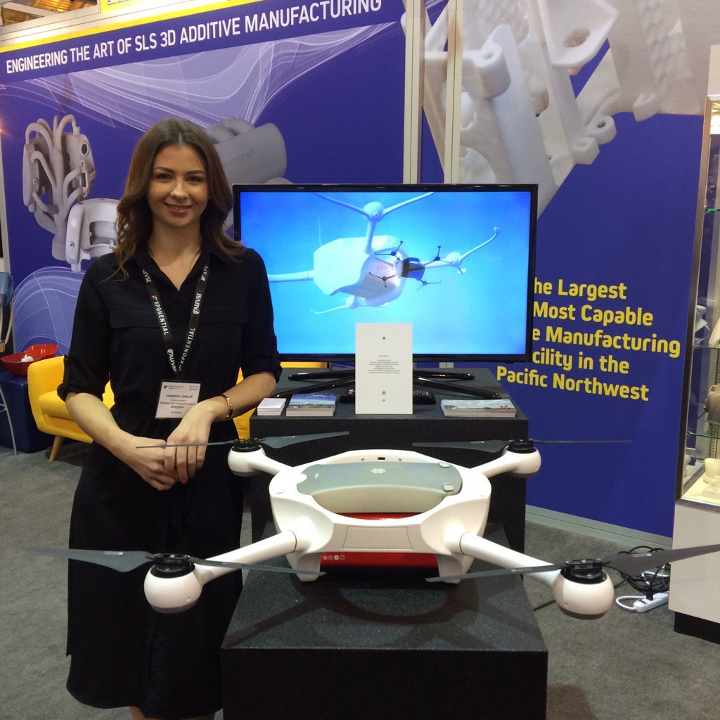 matternet's tweet photo. #MatternetONE: the 1st drone exclusively designed for transportation. Now at #exponential2016 @AUVSIshow booth 1129. https://t.co/p9w84D3aJN