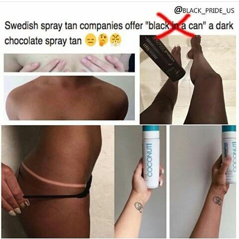 whitwhitwhit2's tweet image. 😂😂😂😂 but yall stay degrading our skin tone and in the same breath purchasing black in a can ok 
#breakthenoose #sam…