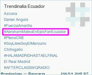 AbrahamMateoEcu's tweet photo. Queremos a @AbrahamMateoMus en el @epicfanfest Ecuador ❤
#AbrahamMateoEnEpicFanEcuador https://t.co/QIclDBgFgY