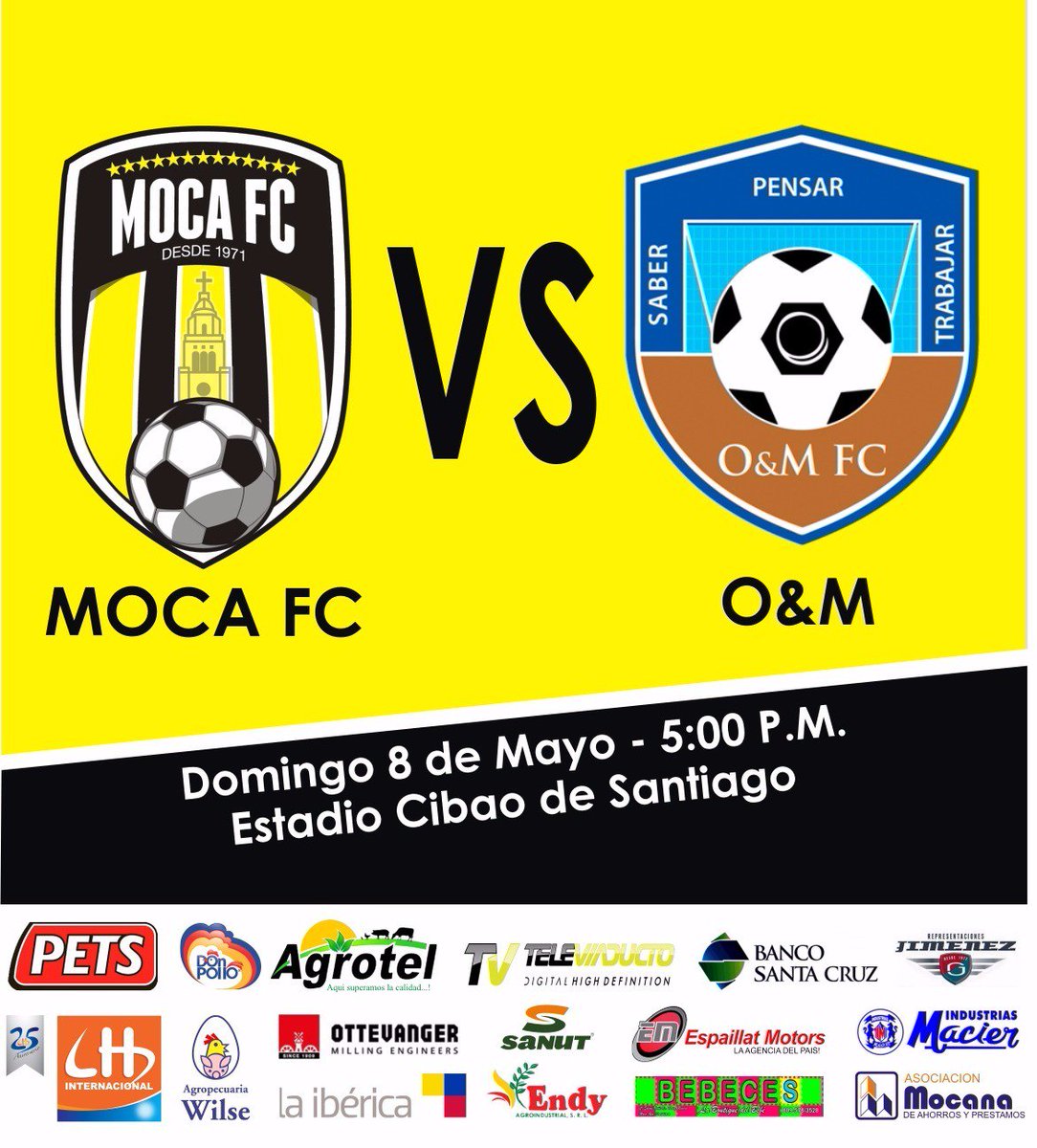Golcomdo's tweet photo. Moca FC Este Domingo en Santiago Vs O&amp;M FC https://t.co/neKwRoC1YB @mocafc @futboloym #LDF https://t.co/1qQsfLDx8f