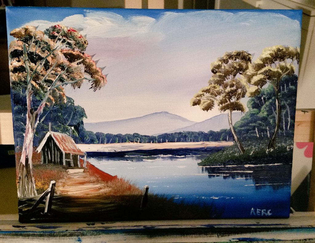 Tamtanker's tweet photo. "My house". Done today by me. #oilpainting #lenhend #art https://t.co/bzxpdH5Bj5