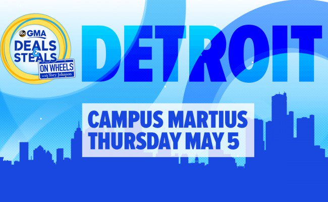 BLocalDetroit's tweet photo. #GMA: Tomorrow morning at 6am, @GMA will broadcast LIVE from @CampusMartius! https://t.co/CWkQIcBJFj #DealsAndSteals https://t.co/mBcQzaMYKf