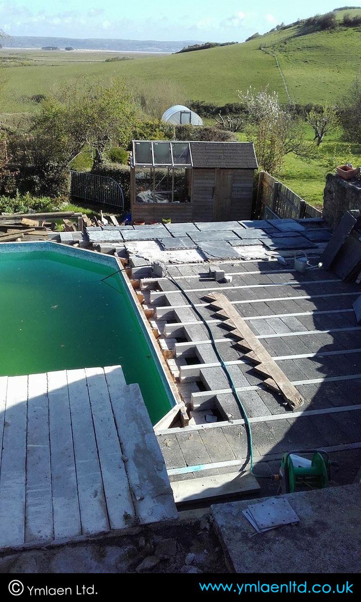 YmlaenLtd's tweet photo. Final Stages of Llanmadoc pool renovation project. Hand cut classic stone now being laid #quality #beautiful #patio https://t.co/ScLJ3FtY67