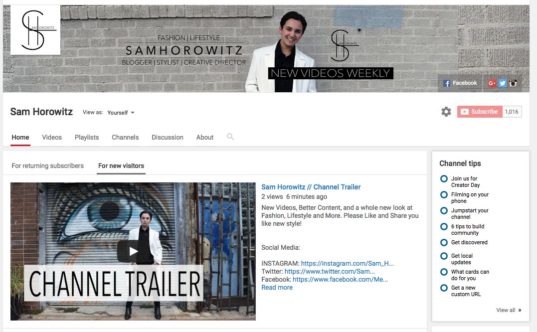SamHorowitz1's tweet image. #EvolvingAlways - What do you guys think of my new channel art?
