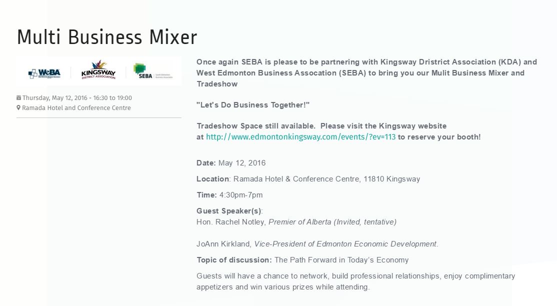 yourYEGBA's tweet image. #SEBA is apart of two mixers this month. We are apart of the #Multimixer with @WeBANews and @EdmKingsway . Join us!