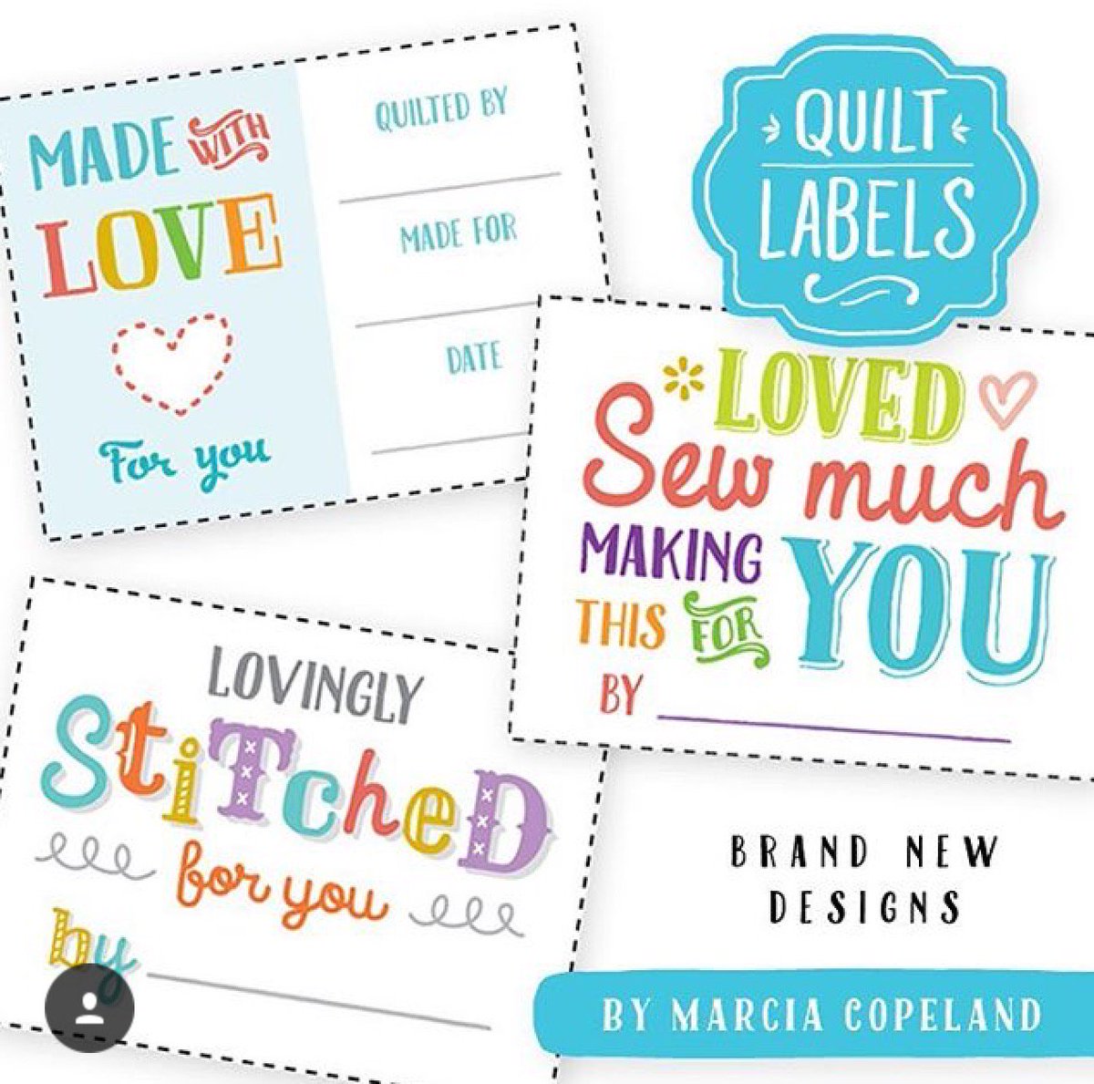 More fun quilt labels by <a href="/swizzlestixy/">Marcia Copeland</a> 
bit.ly/1NpyF6j
#modernyardage #quilt #fabric #labels