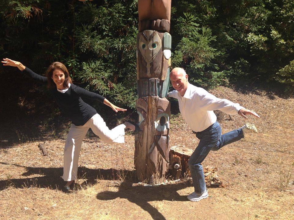 MadelineBlack's tweet photo. #ThrowbackThursday to that time @AlanPilates and I were playing in the redwoods in 2014.
#TBT https://t.co/8atc8CYtkC