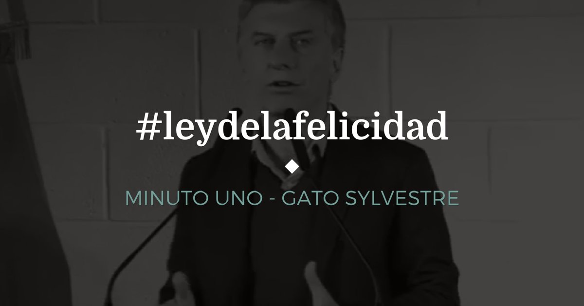 Seguí participando del debate de Minuto Uno con el hashtag #leydelafelicidad <a href="/Gatosylvestre/">Gustavo Sylvestre</a>
