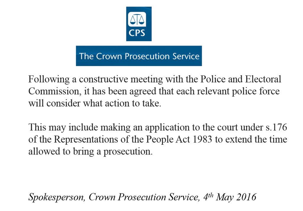 Electoral Commission writes to Crown Prosecution Services on Tory Election Spending ChpEUDxWUAAR3y-