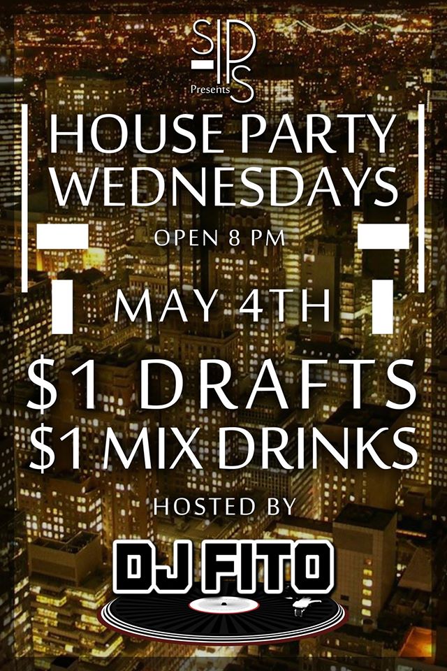 SipsAmes's tweet photo. $1 DRAFTS &amp; $1 MIX DRINKS! Open at 8 Pm! Hosted by Dj Fito! Get ready to get lit! It's the last week of school! https://t.co/tWcrXiELJH