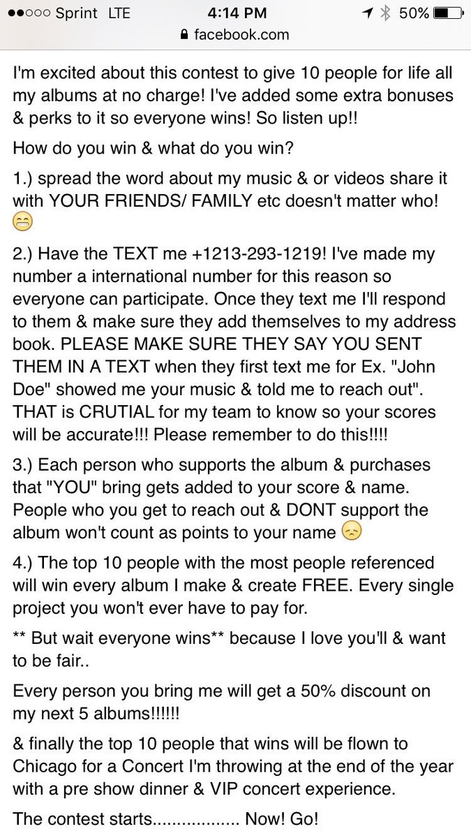 Keyzofficial's tweet photo. Contest has started!! Go! 10 people will get every album I make FREE for life! https://t.co/qIs1NhnVZj