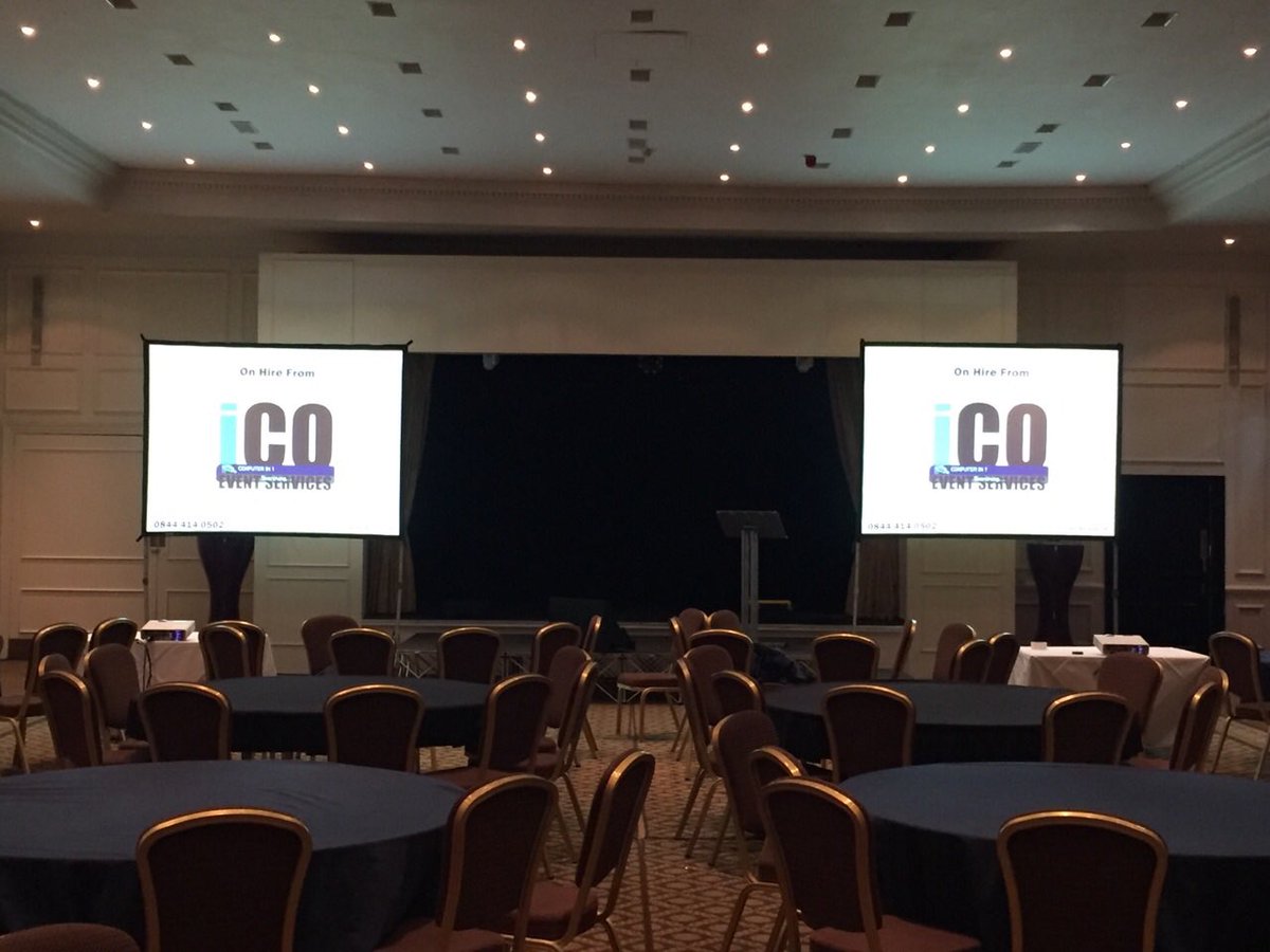 ayreevents's tweet image. All set up and ready for the @pfsconf at @MercureDunk  in #blackburn #ConferenceTech #EventProfs #AVHire #Roadshow