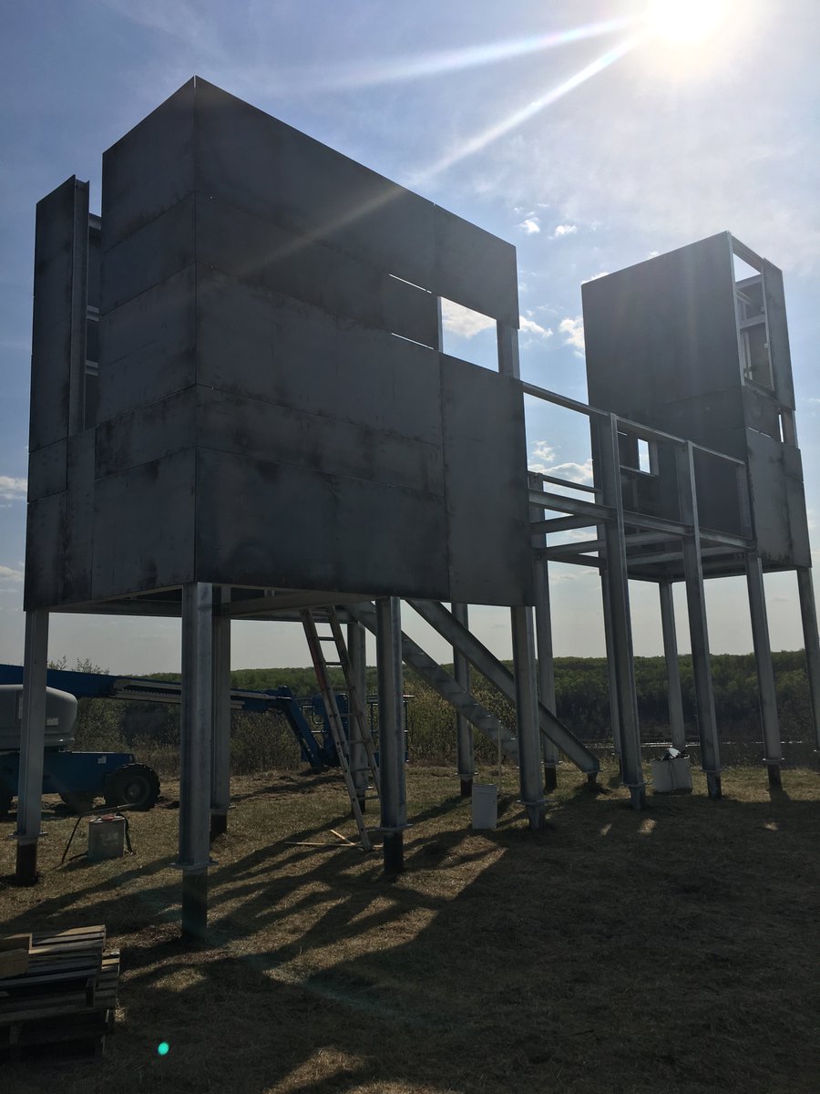 Viewing Tower Construction at #Batoche Natural Historic Site!  #designtoreality