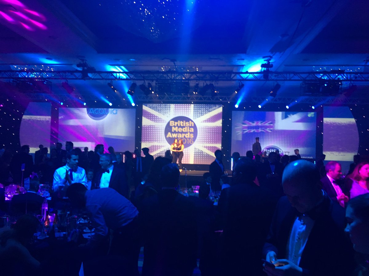 PaulLomax's tweet photo. Well that makes up for the football - @DennisUK wins media company of the year at #bma16 @BMAwards! https://t.co/zSS4ZJgh63