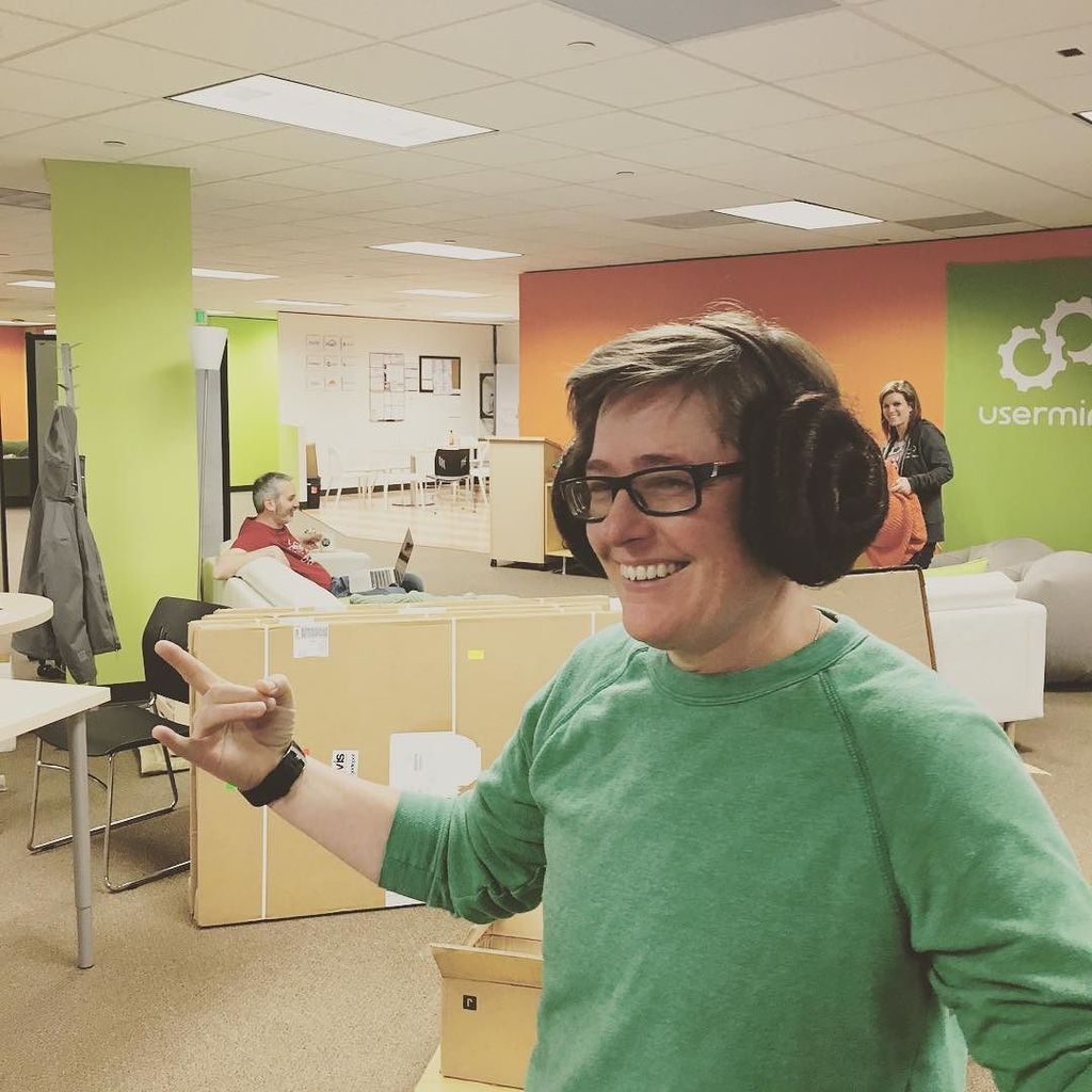 usermindinc's tweet photo. Our CEO is channeling her inner Princess Leia. @michelfeaster #maythefourthbewithyou #ceolife #Usermind https://t.co/5s8lqJNJQt