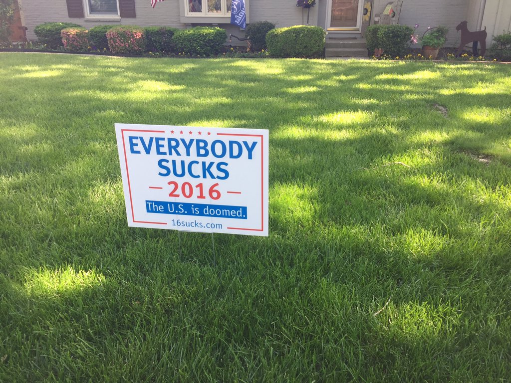 Mission woman has this sign in her front yard. Interviewing her shortly on the decision to do this! #Election2016
