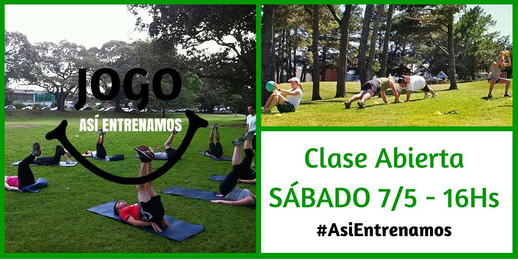 JOGOFUNCIONAL's tweet photo. Este Sábado a las 16hs te esperamos para que conozcas JOGO!
JUGAS Y ENTRENAS #AsiEntrenamos #JOGOFuncional https://t.co/vkA3G7DpQD