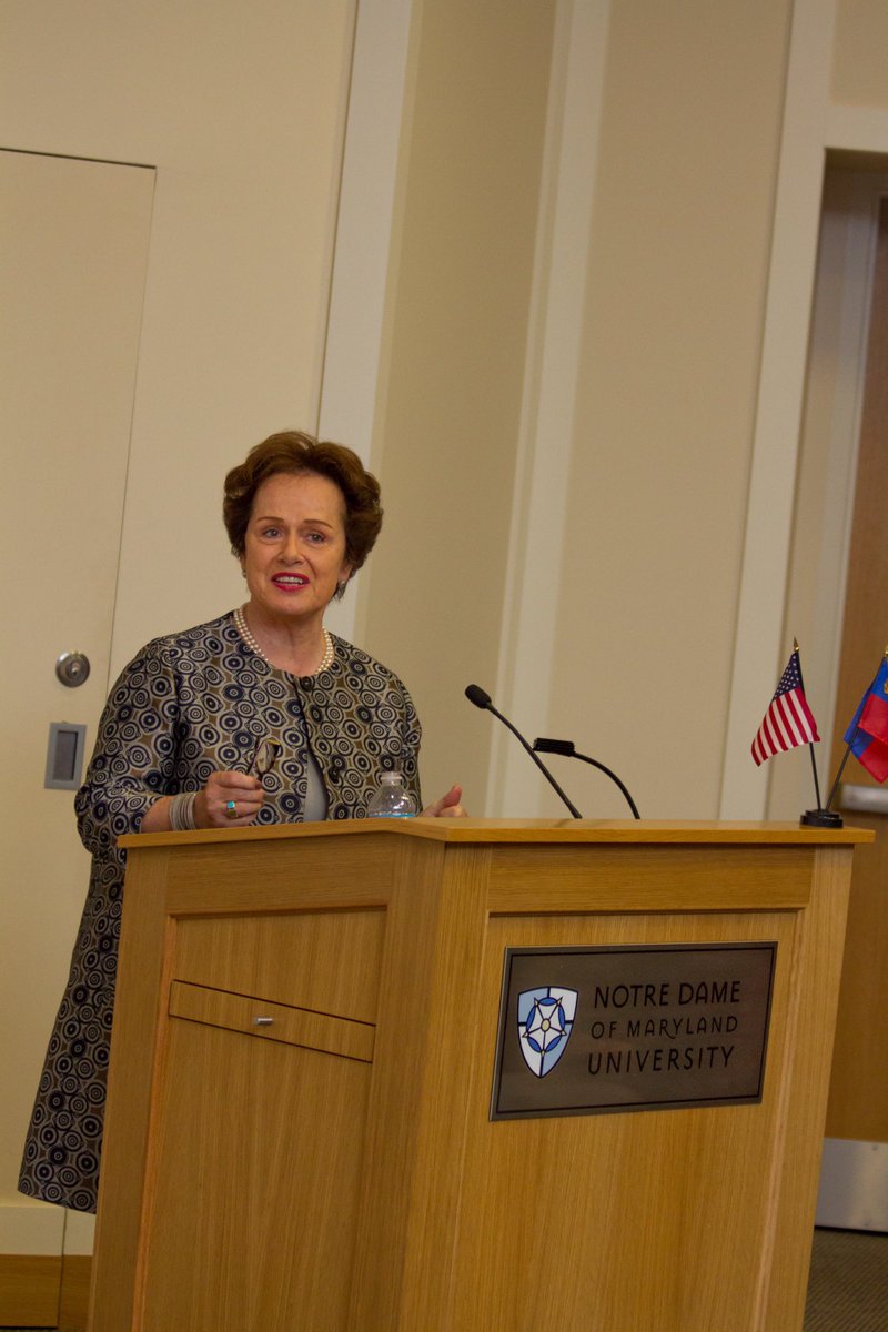 AmbassadorLI's tweet photo. Inspiring visit and discussions with students and faculty @NotreDameofMD - "She believed she could, so she did". https://t.co/eLmIaLSFvT