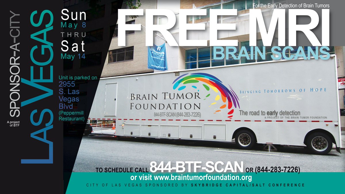 MarkRuffalo's tweet photo. Las Vegas! @FightBrainTumor is offering free MRIs on May 8th &amp; May 14th. - Your fellow brain tumor survivor. https://t.co/kKEGz6eGjV