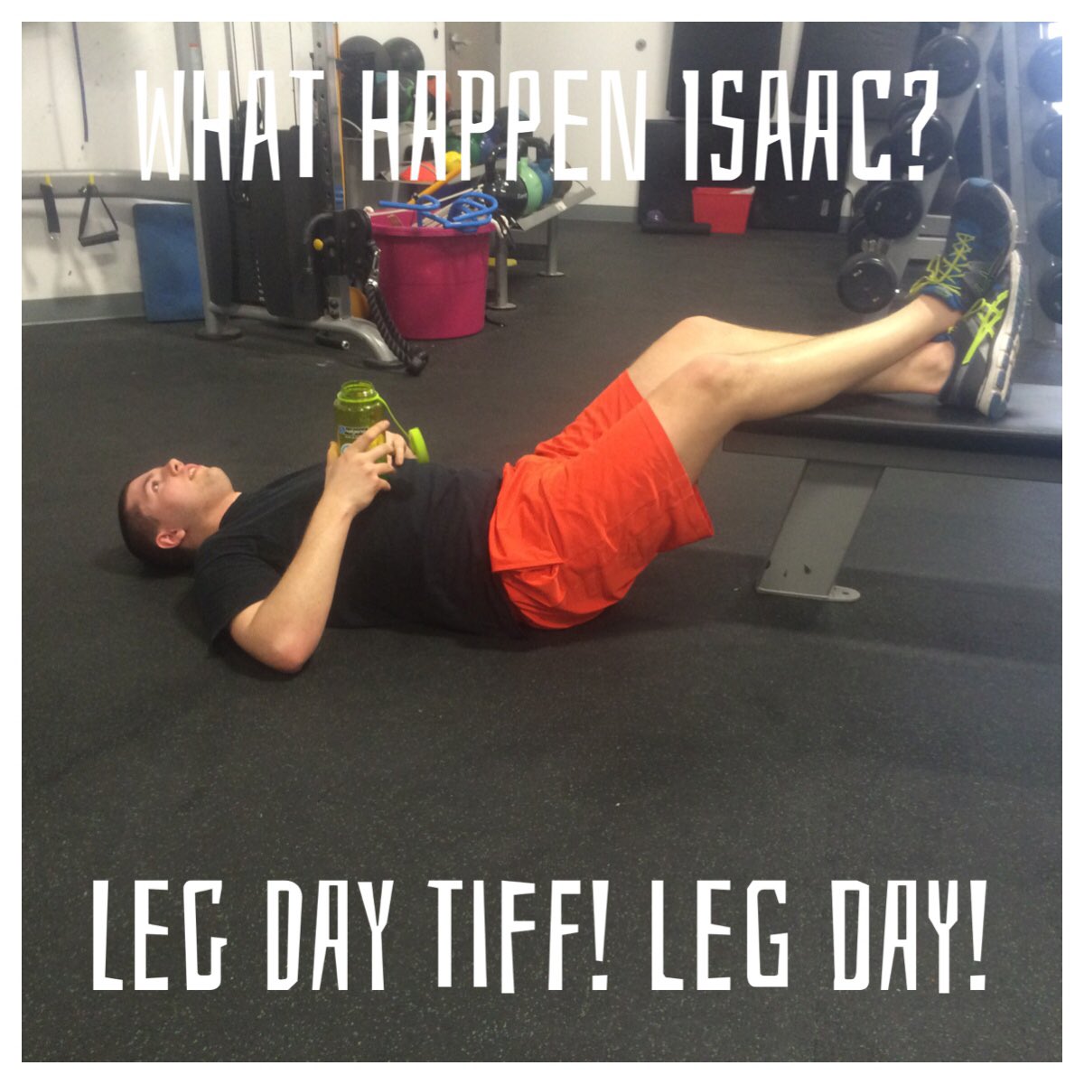 PACEATHLETIC's tweet photo. @IsaacLabelle feeling the burn 🔥🔥🔥 after a solid leg day! 

#teampace #whatareyoumadeof #legday #grit #hustle https://t.co/yGd32jGUGZ