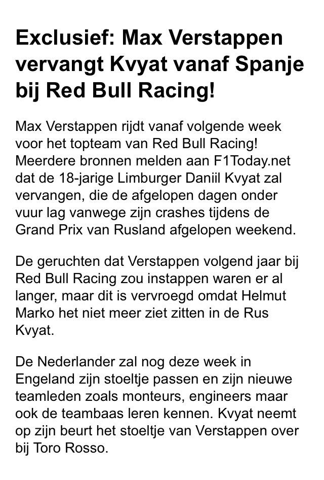 Oli4B's tweet photo. Verstappen vers van de pers #overstappen #f1 #redbull #breaking #notchecked https://t.co/mICtsXpj8B