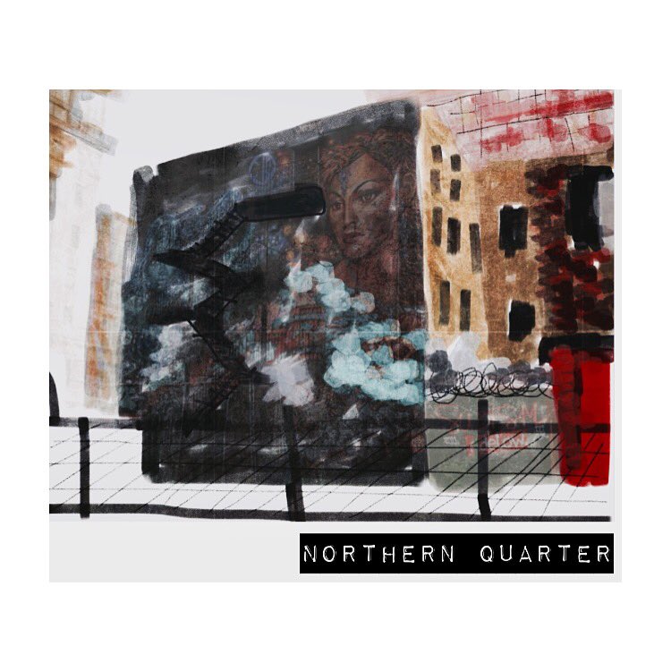 NORTHERNARTIST_'s tweet photo. #northernquarter #prints #Manchester #artwork #cityscape #buildings #architecture #digital #painting #graffiti #art https://t.co/2Tj7DQ6EVR
