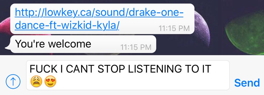 sa7ar_x's tweet photo. What are friends for 😿😭. #drake #one_dance https://t.co/pbYRnl9uo1