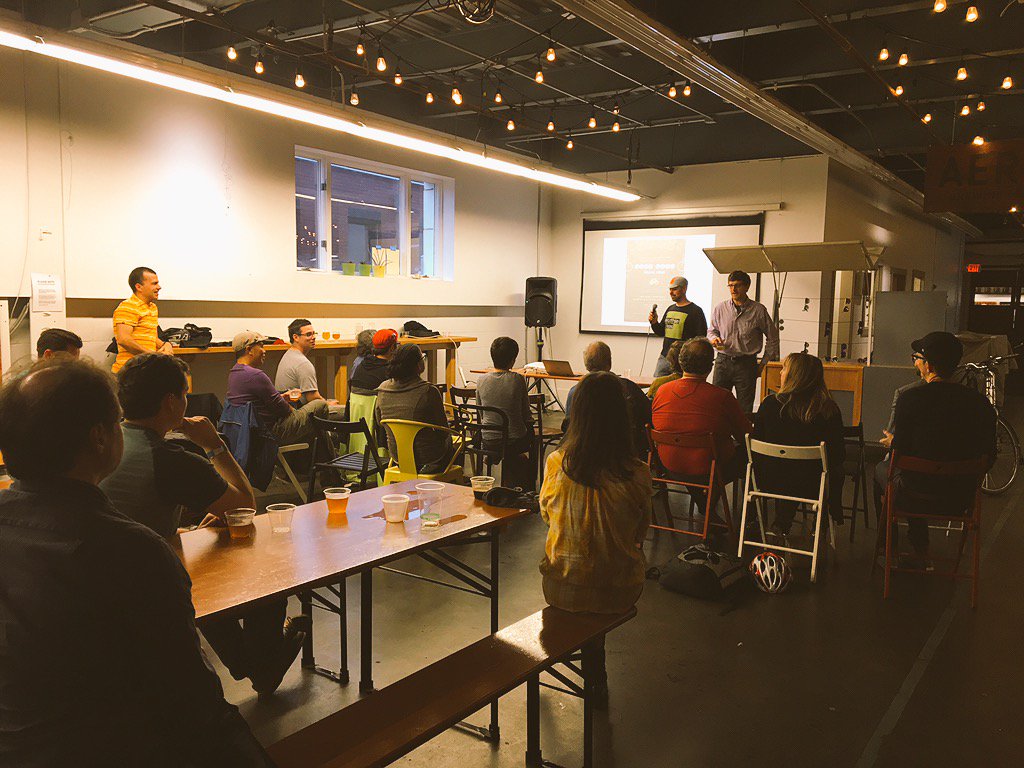 DuckStage's tweet photo. Opening up the live tweeting of tonight's event! @somervillebike #biketalks https://t.co/cPw8u93U6Q