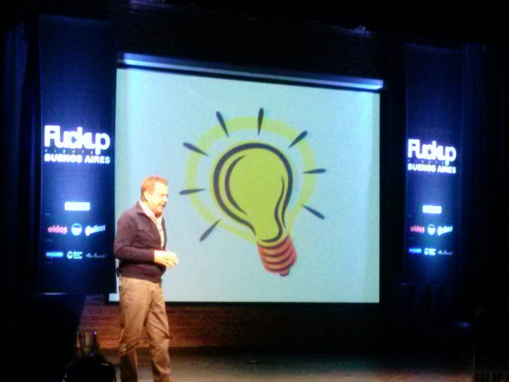 elricharm's tweet photo. Ernesto Sandler "ideas sobran, faltan manuales de como hacer q esas ideas se concreten" @FUNBuenosAires #fuckupBA https://t.co/LJkYbALgeb