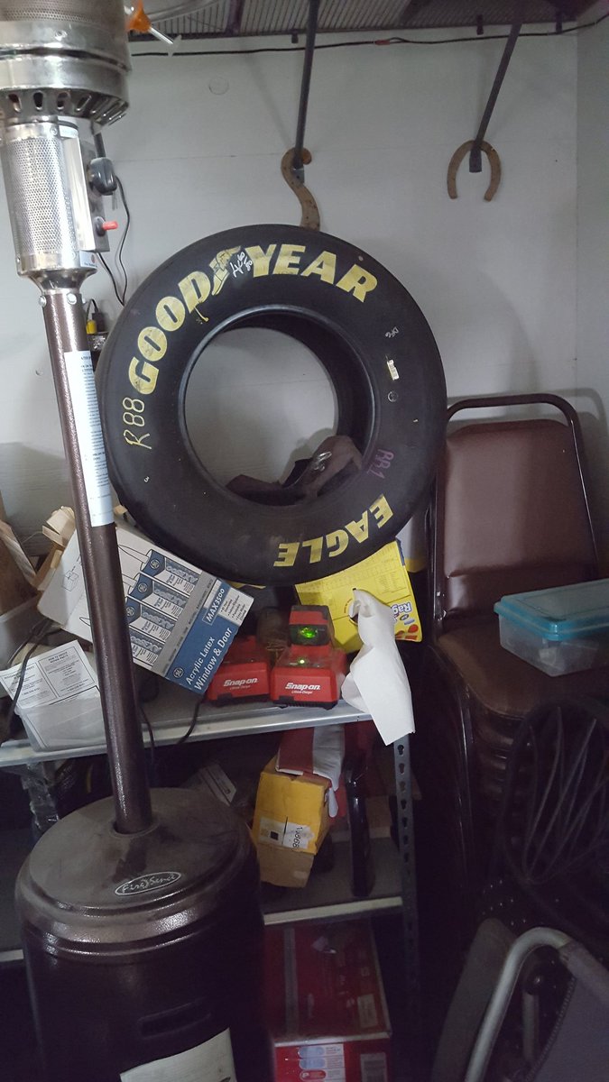 GrizzDaGreen06's tweet photo. @DaleJr got this tire last year in Kansas! Sure wish it had your John Hancock on it!! #88 https://t.co/S1OWiwbgWT
