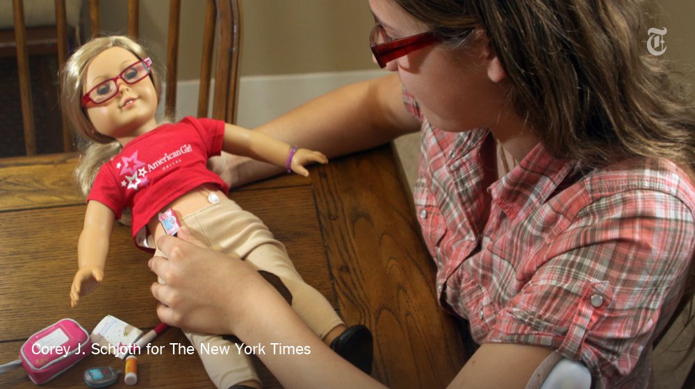 nytimes's tweet image. American Girl has a hit with diabetes doll kit nyti.ms/26UVhlH