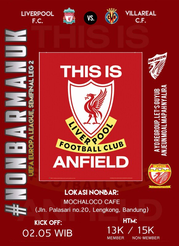#NonbarManuk <a href="/BIGREDS_IOLSC/">BIGREDS IOLSC</a> BDG 6/5/16 |LFC vs Villarreal| <a href="/mochaloco_id/">Mochaloco</a> Palasari 20 | mem 13K /non 15K |OG: 01:00