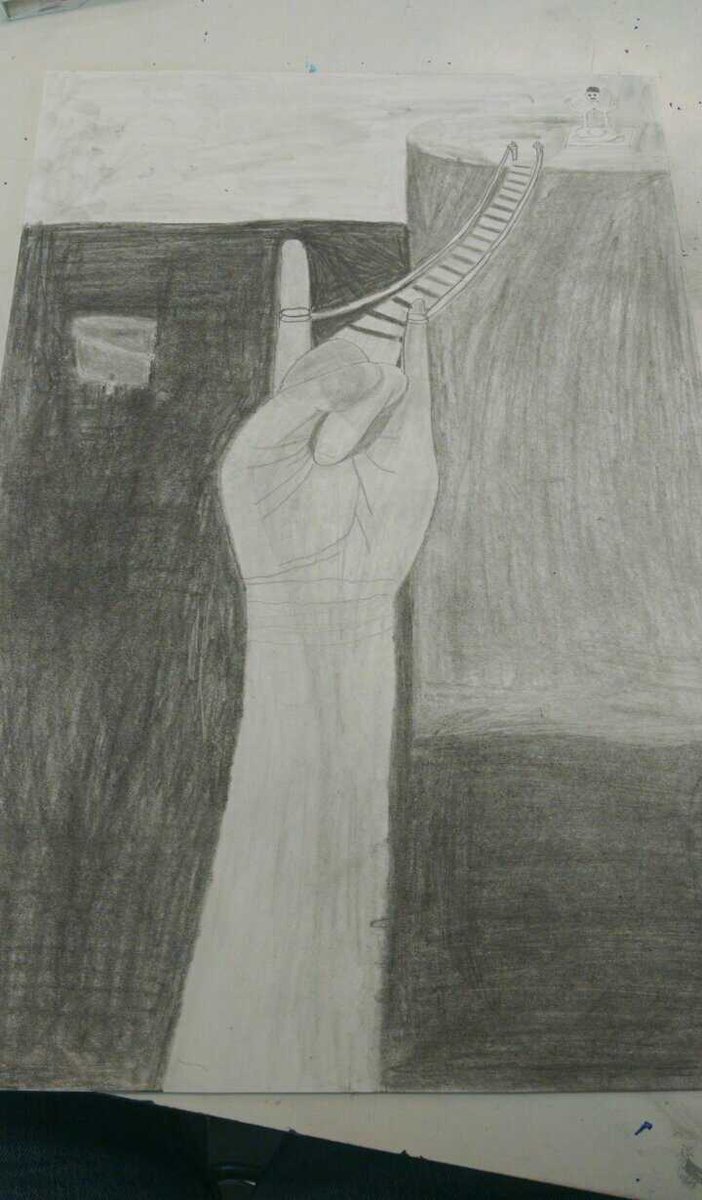 alar1c10's tweet image. First handscape is completed; I'm happy with result. #handscape #art #ocean #RockandRoll #Buddha