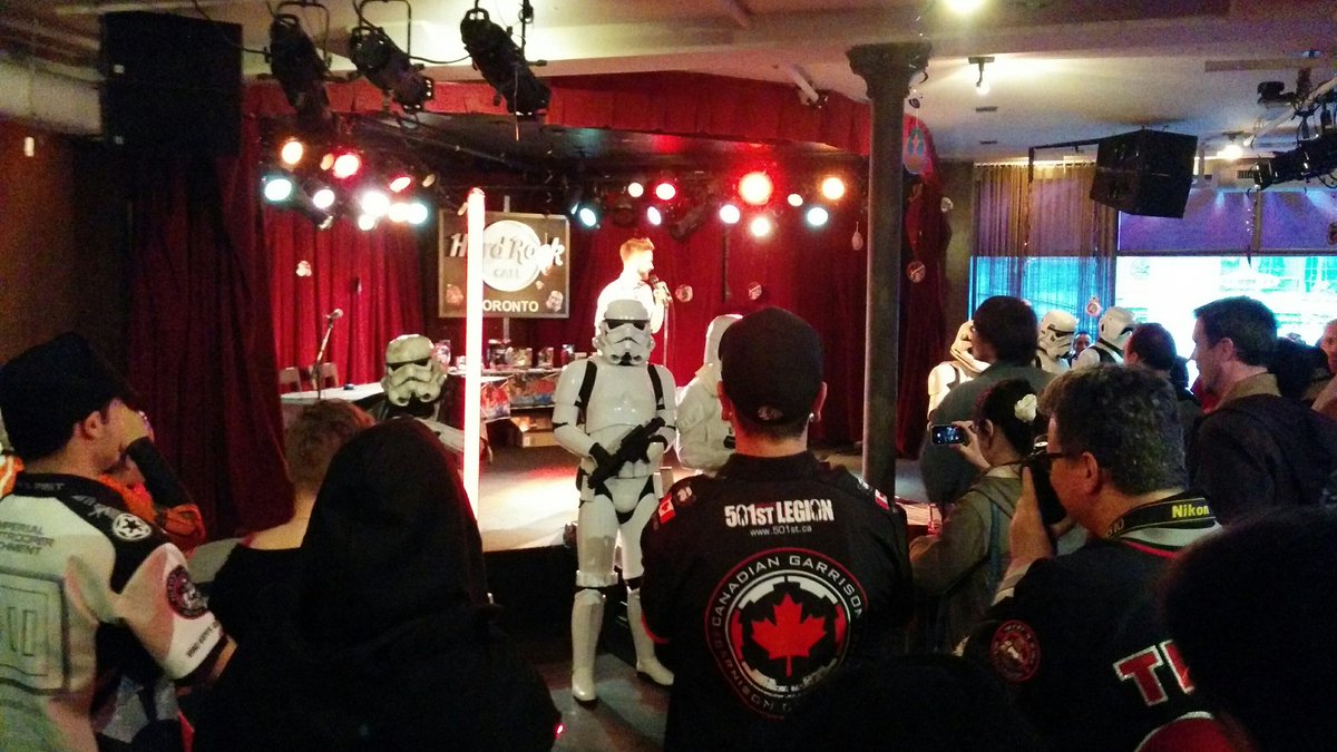 CurtBennett's tweet photo. .@AjayFry has taken the stage at #StarWarsDay in Toronto! #MayThe4thBeWithYou https://t.co/7Uk7R15lYq