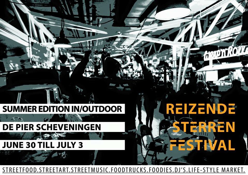 reizendester's tweet photo. Save the date! 30 juni - 3 juli #rsf #depier #scheveningen #food #art #music https://t.co/zCFf3gsPVg