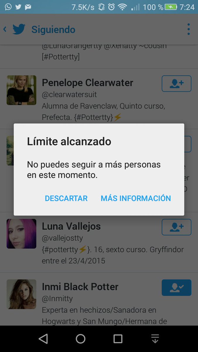 Olibtty's tweet image. Twitter me dio limit para seguir a los que me faltan de los nuevos 😤