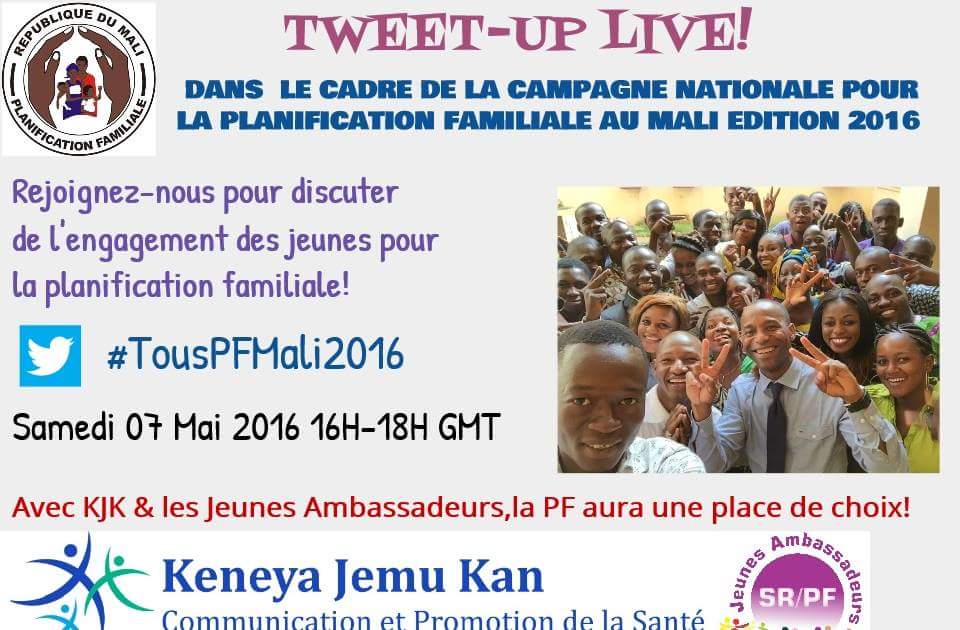 A vos agendas.A n manquer sous aucun prétexte. #TousPFMali2016.Les #jeunes doivent s'engager pr la #PF @DiagneAndrea