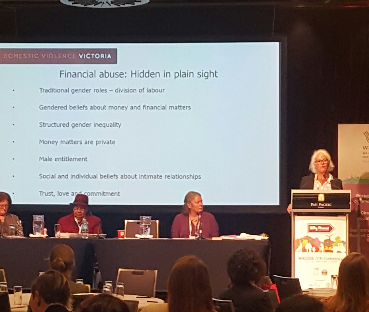 simonemcgurk's tweet photo. At #WACOSSconf hearing about role of finances in domestic violence. Another form of abuse&control we need to tackle. https://t.co/QcD0qXkhWN