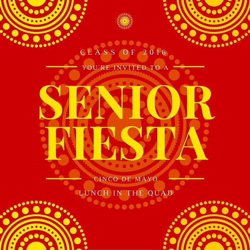 oaksclassof2016's tweet photo. ¡Atención Señoras y Señores! Senior fiesta tomorrow in the Quad! Taco truck lunch! Wear your senior shirt &amp; jeans https://t.co/G6XVPH8OXy