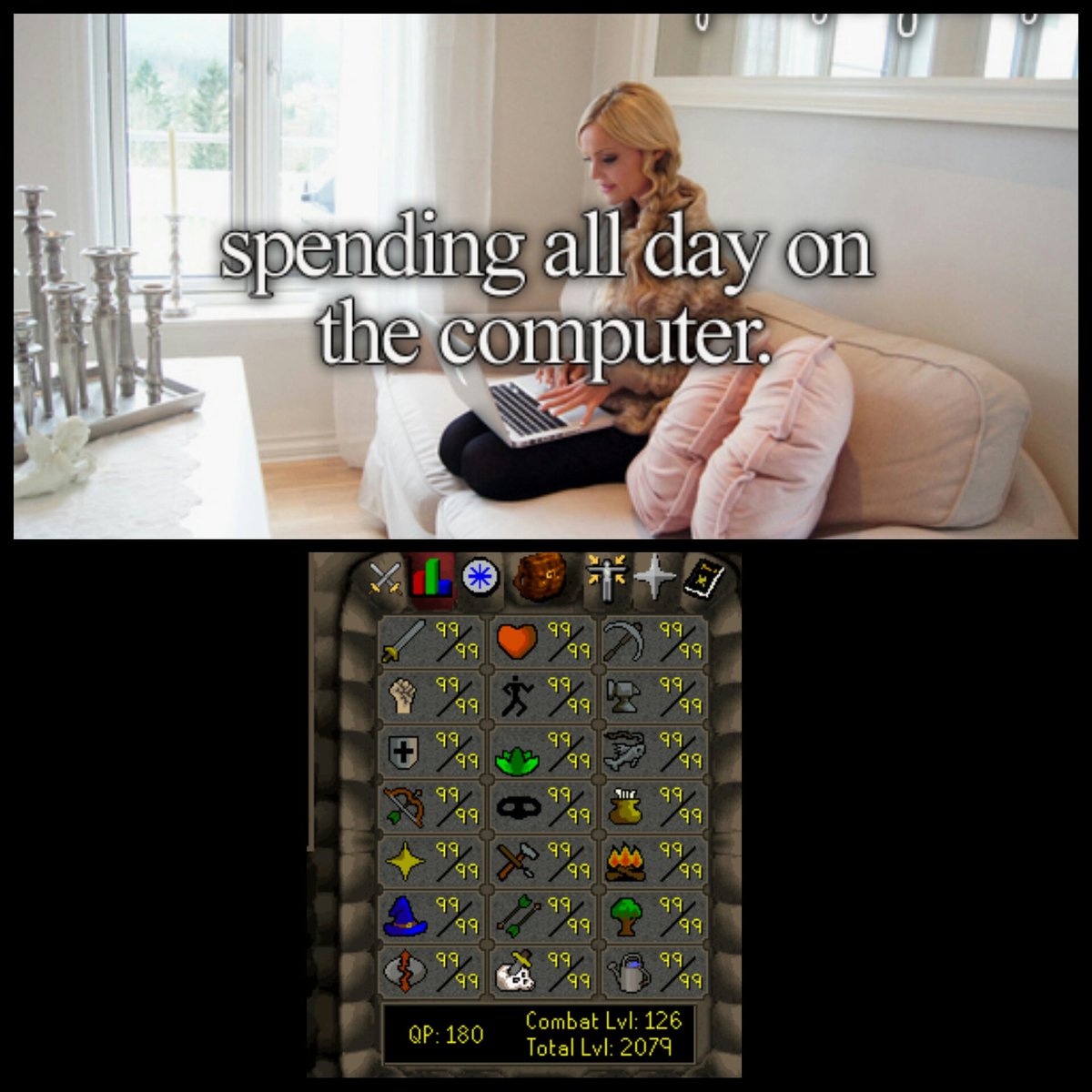 GodOfRunescape's tweet photo. The grind... https://t.co/74oLJFSI6s