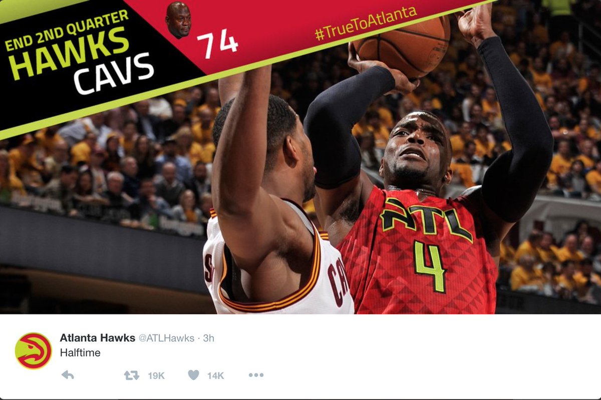 The Atanta Hawks appropriately summed up the first half. (via <a href="/ATLHawks/">Atlanta Hawks</a>)