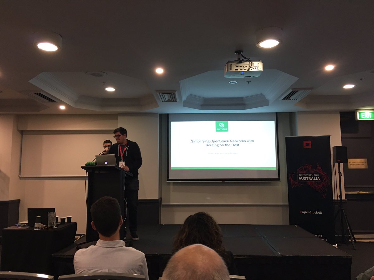 MPetrinovic's tweet image. @GerardChami @slaffah presenting at #openstackAU