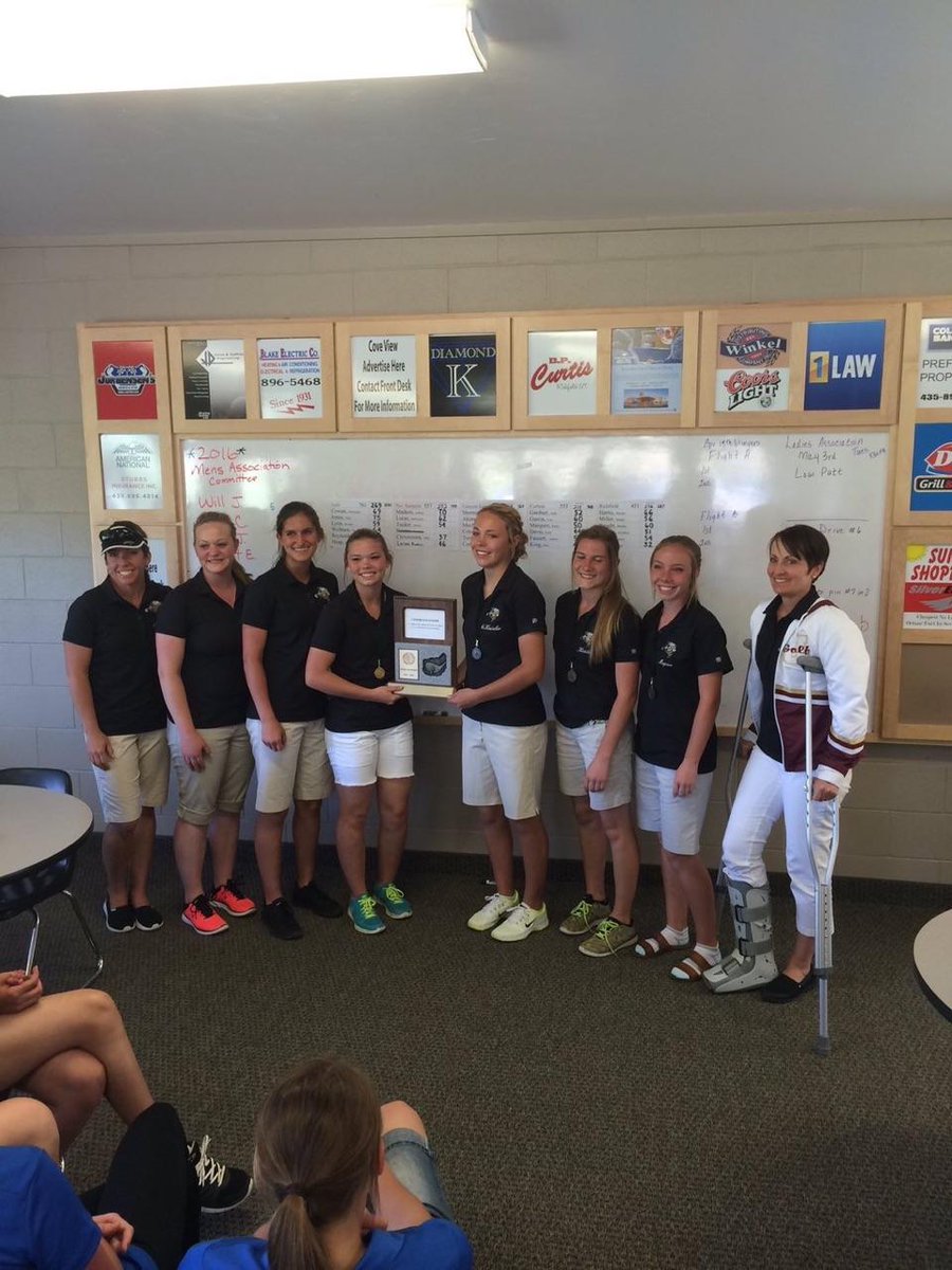 JuabHighSchool1's tweet photo. Congratulations girls golf! 🎉 Region 12 CHAMPIONS!! 💛❤ You girls rock. 🤘 #JWOD https://t.co/xfjOhUOsKb