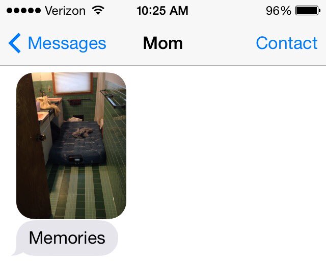 Ranchy13's tweet photo. After a night out, my friend spent the night in my parents' bathroom. Mom sent me this the next morning. #momquotes https://t.co/ZBmEYa7wdE