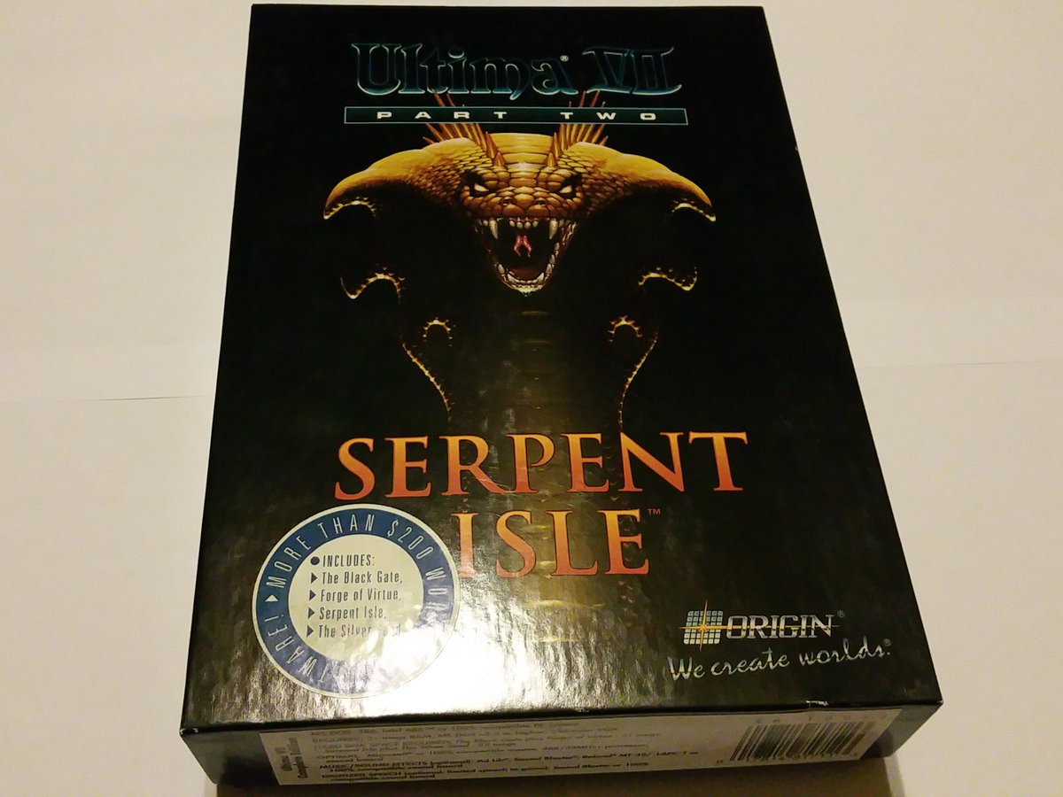 WeekendGamerz's tweet image. I found an Ultima 7 Serpent Isle. Don't know much about it but wish I could play it. Paid 10 bucks. It's super mint